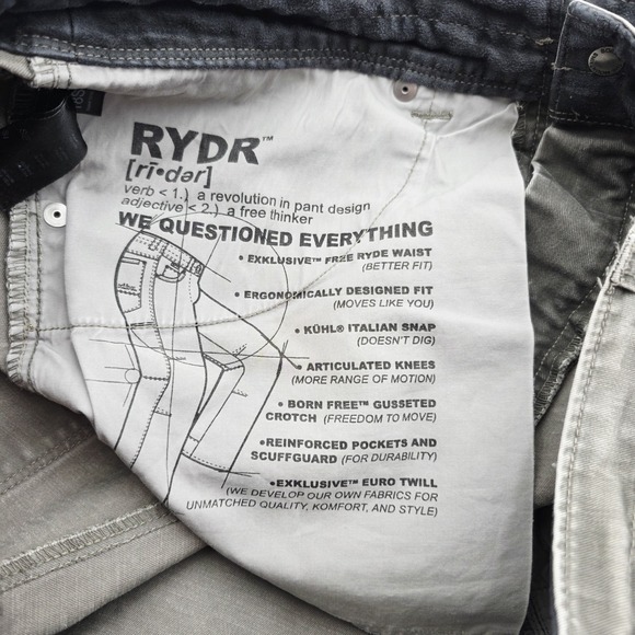 Kuhl Ryder Pants Vintage Patina Rydr Outdoor Men's 31x32 (Fit 31x30) Distressed - Picture 16 of 16